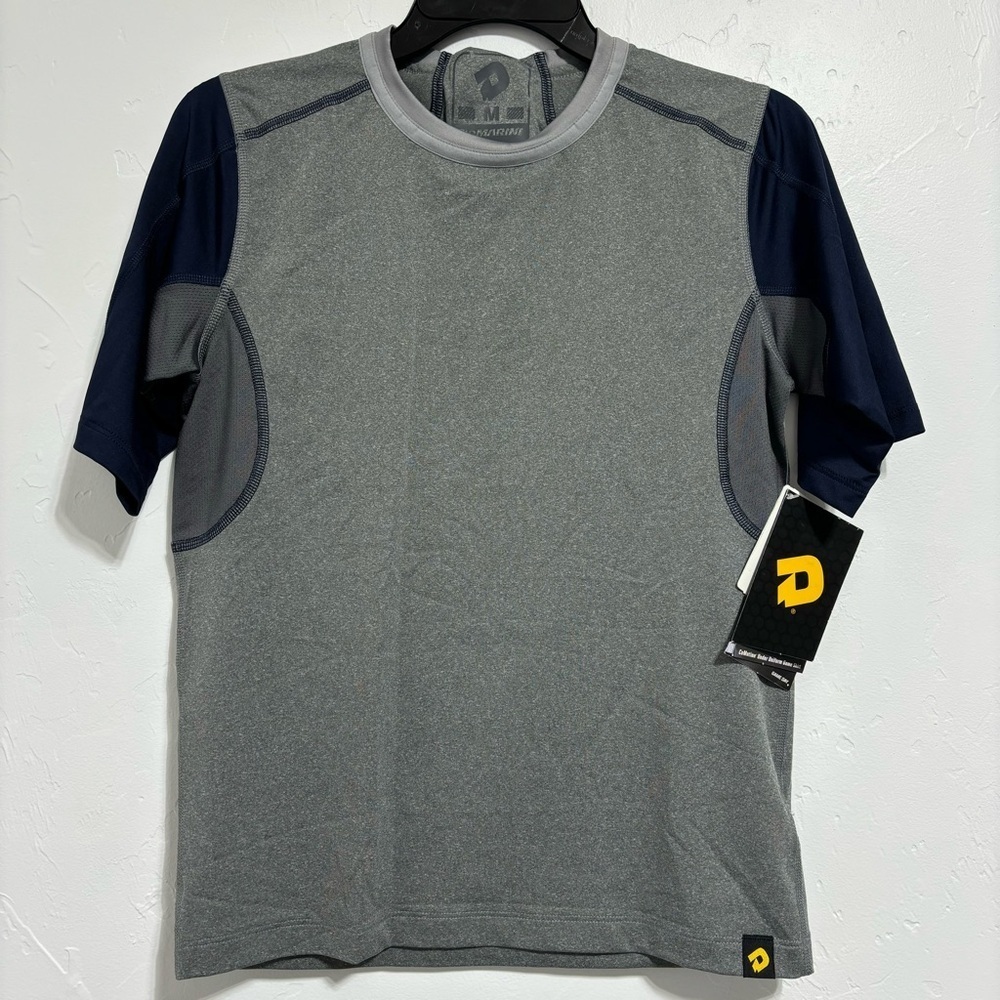 DeMarini Boys Youth Medium CoMotion Under Uniform Game Shirt NWT Gray Navy Mid